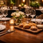 Restaurantes sin mantel donde comen las personas elegante