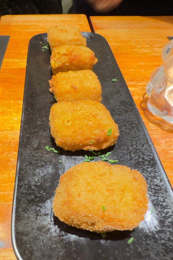 Croquetas de pisto y queso manchego, restaurante Toga