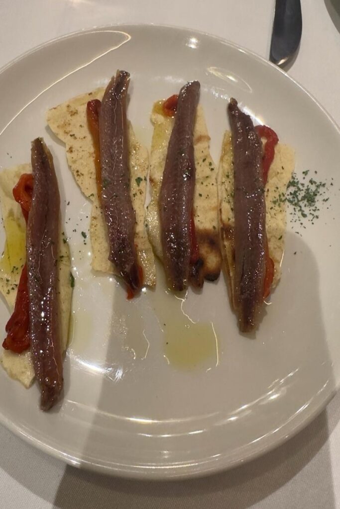 Anchoas de Santoña del restaurante de La Mamá
