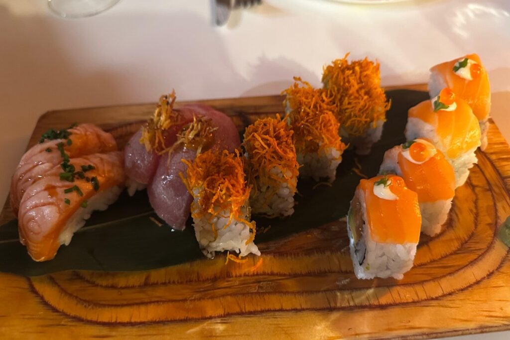 Le Club Sushita, entrantes del menú degustación