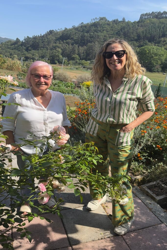 Con Viri en su huerta